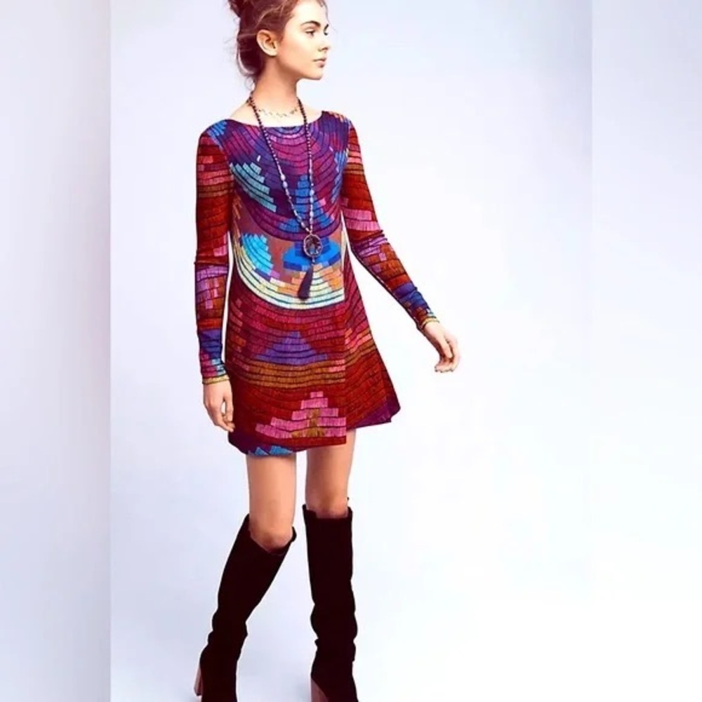 Women’s MARA HOFFMAN ANTHROPOLOGIE Radial Taissa swing dress- Size medium - Picture 2 of 8